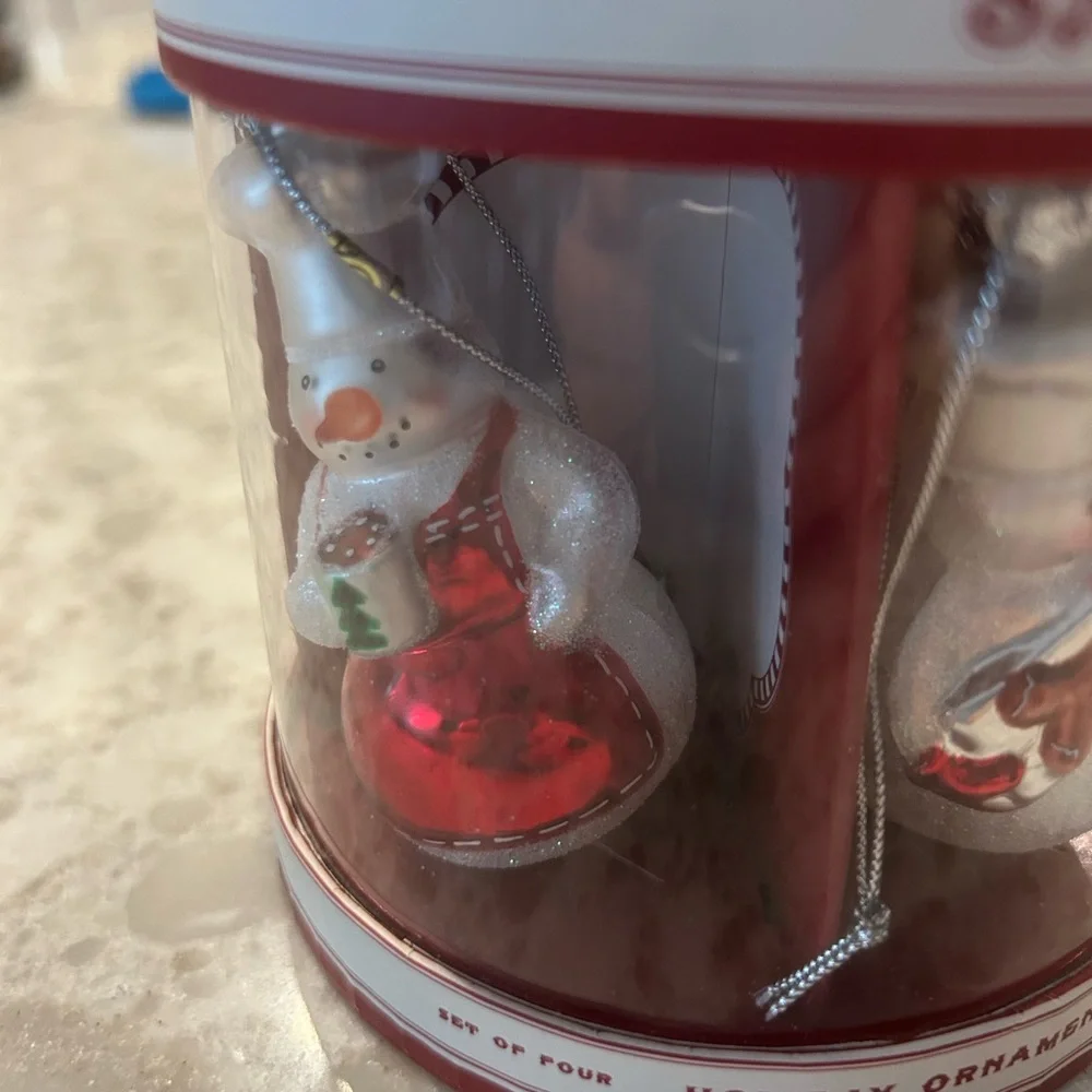 Williams Sonoma Snowman Chef Ornaments (set of 4)